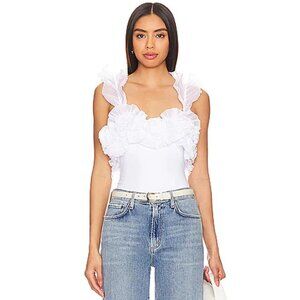 FREE PEOPLE Until Next Time Bodysuit in White Size X-Small NWT